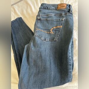 American Eagle Outfitters Blue Jeggings with Classic Denim Texture